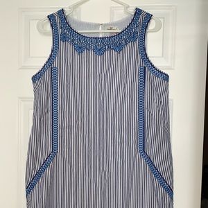 VINEYARD VINES STRIPED EMBROIDERED DRESS NWT